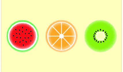 フルーツ　断面図